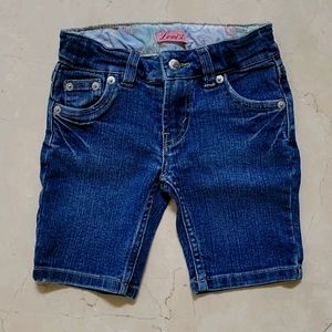 GIRL'S LEVI'S BLUE DENIM JEANS PANTS CAPRI SHORTS